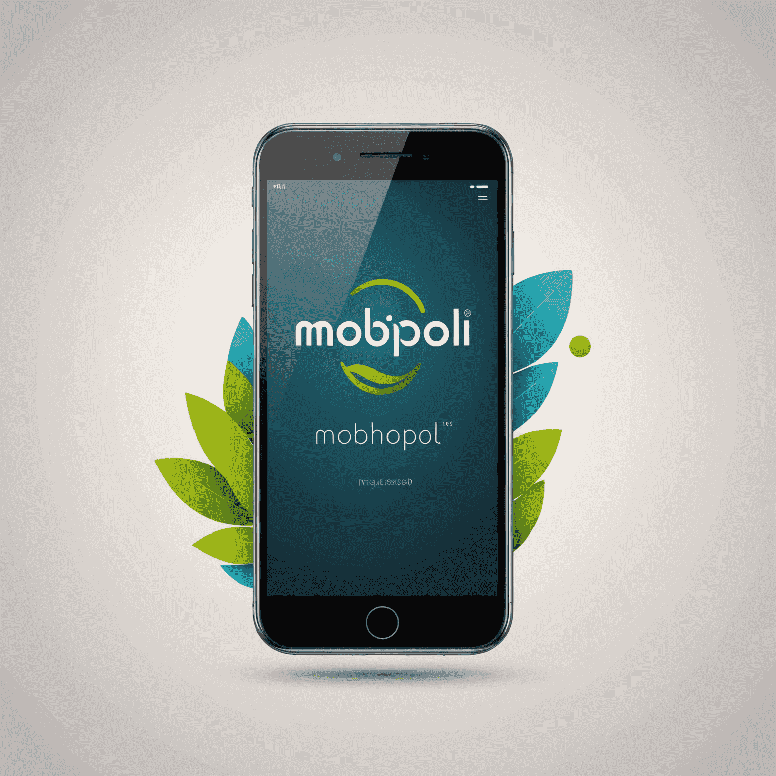 mobipoli logo - stylized text with a mobile phone icon