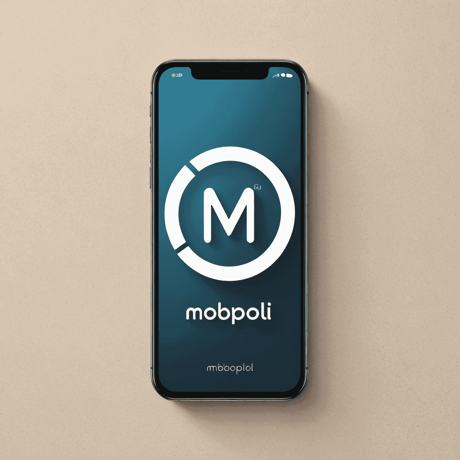 mobipoli logo - stylized text with a mobile phone icon